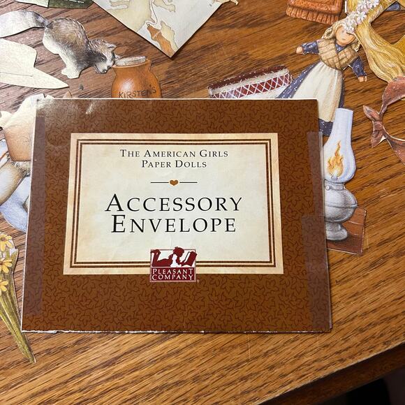 Vintage 1992 American Girl Kirsten Larson Paper Doll  Clothes Accessories Pet - Picture 4 of 10